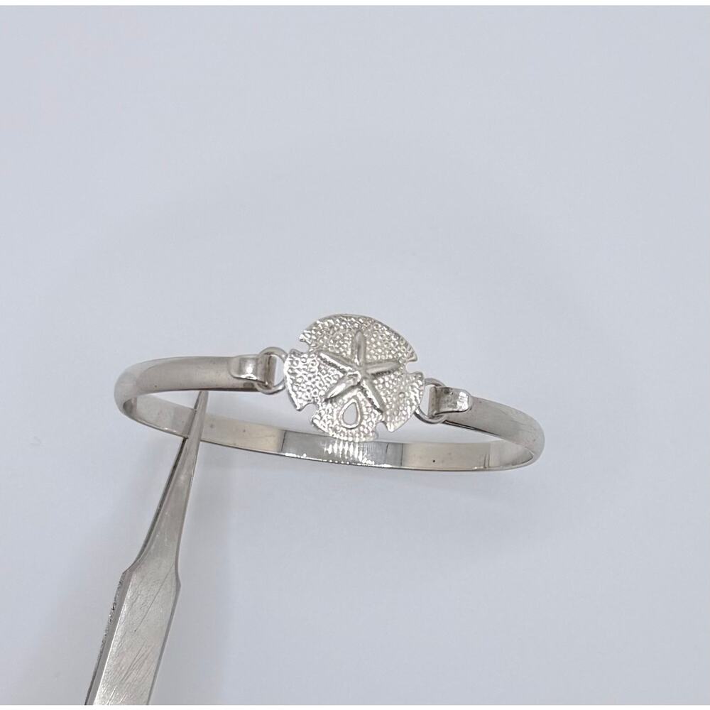 Vintage 925 Sterling Silver Sand Dollar Bangle